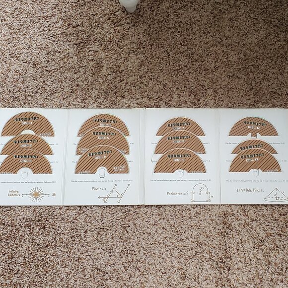 Teaching Textbooks Geometry Set of 12 CDs with Automated Grading - Picture 3 of 4